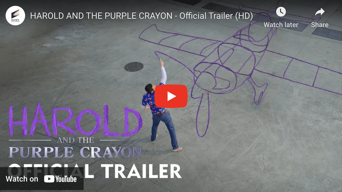 Books on Film: Watch the HAROLD AND THE PURPLE CRAYON Trailer?!